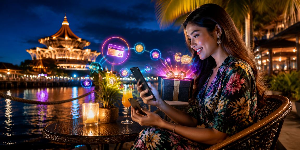 Log masuk akaun 152 melalui telefon pintar di Sarawak